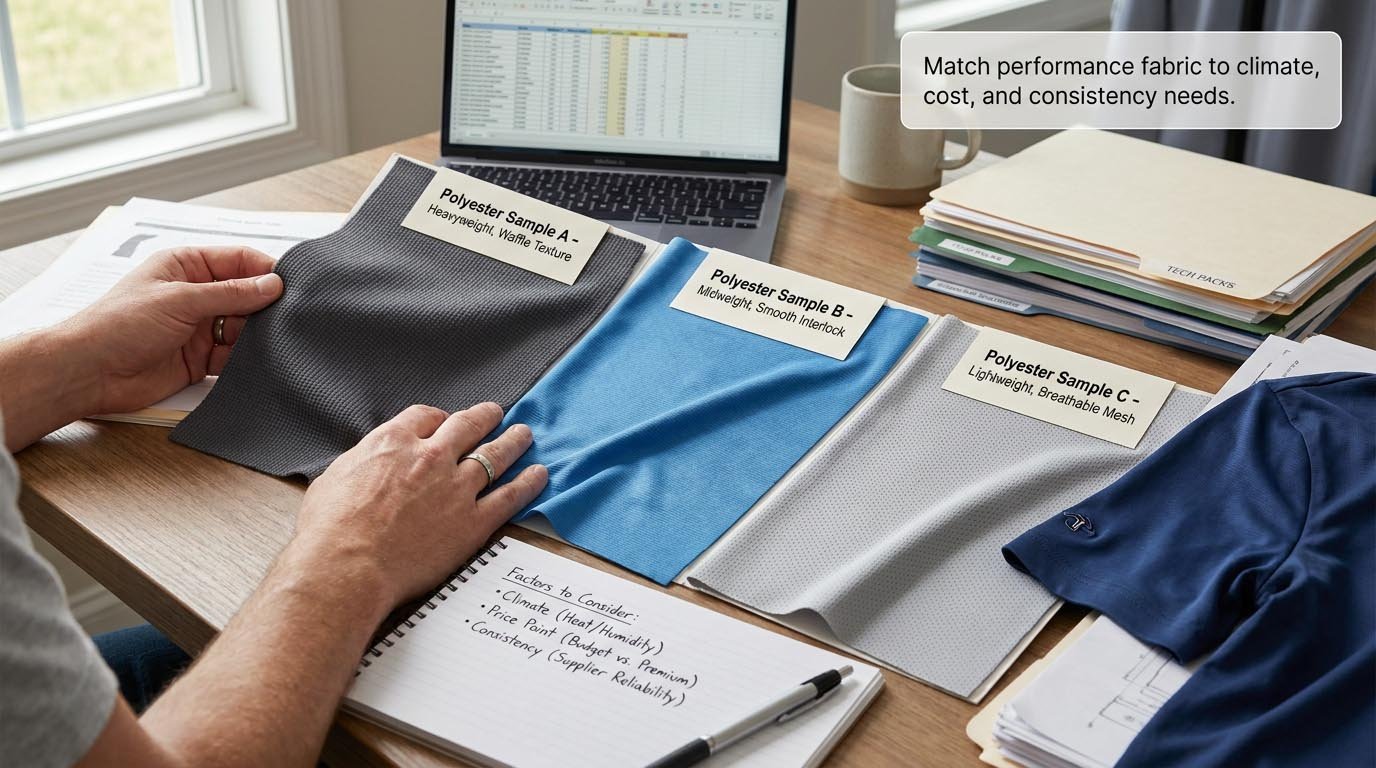 performance golf shirt fabric materials comparison custom golf shirt performance fabrics