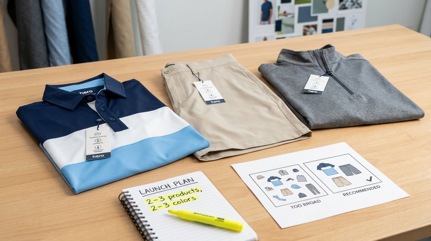 first golf apparel products to launch choose core products for golf apparel line