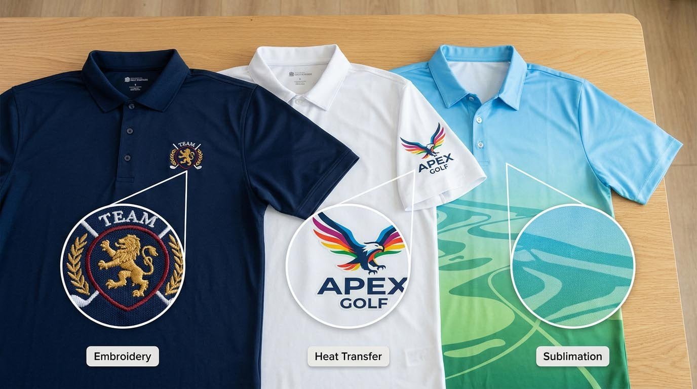 golf apparel customization methods comparison