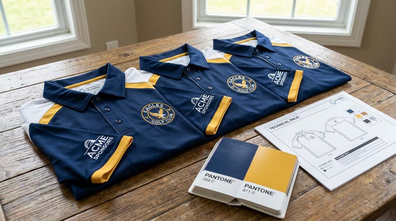 golf apparel logo and branding consistency