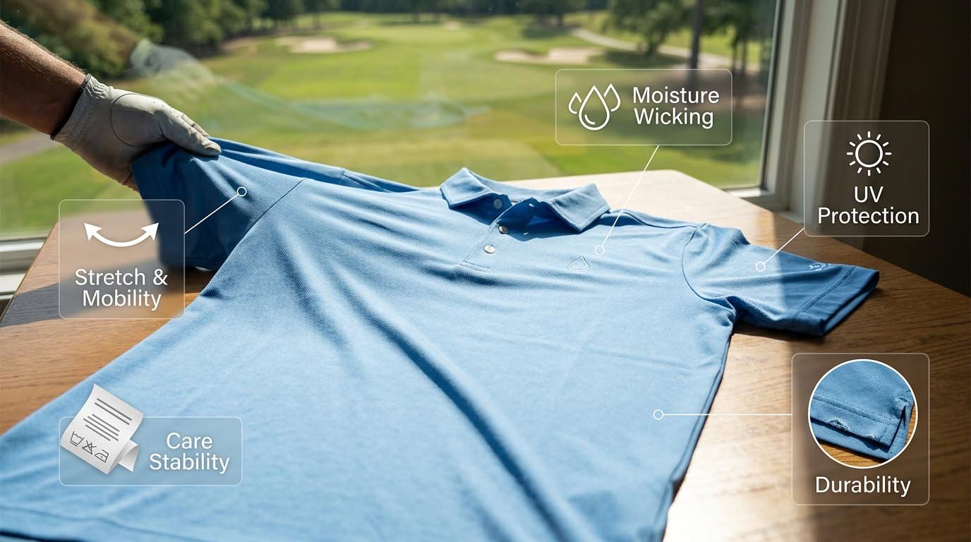 golf shirt performance requirements breakdown golf performance fabric features