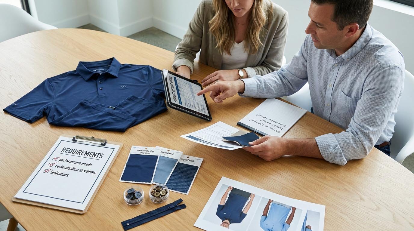 how to choose golf clothing manufacturer working with golf apparel manufacturer