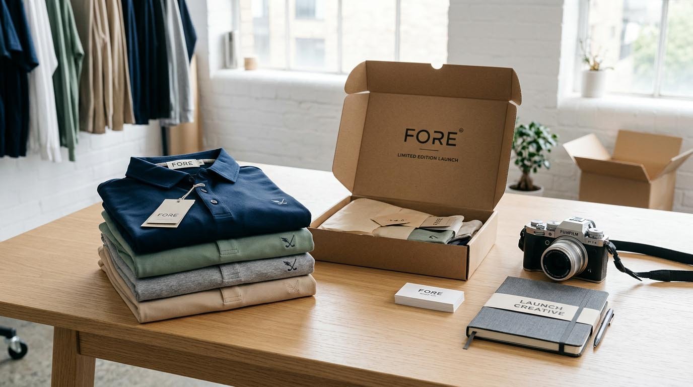 50-piece golf polo MOQ for startup brands