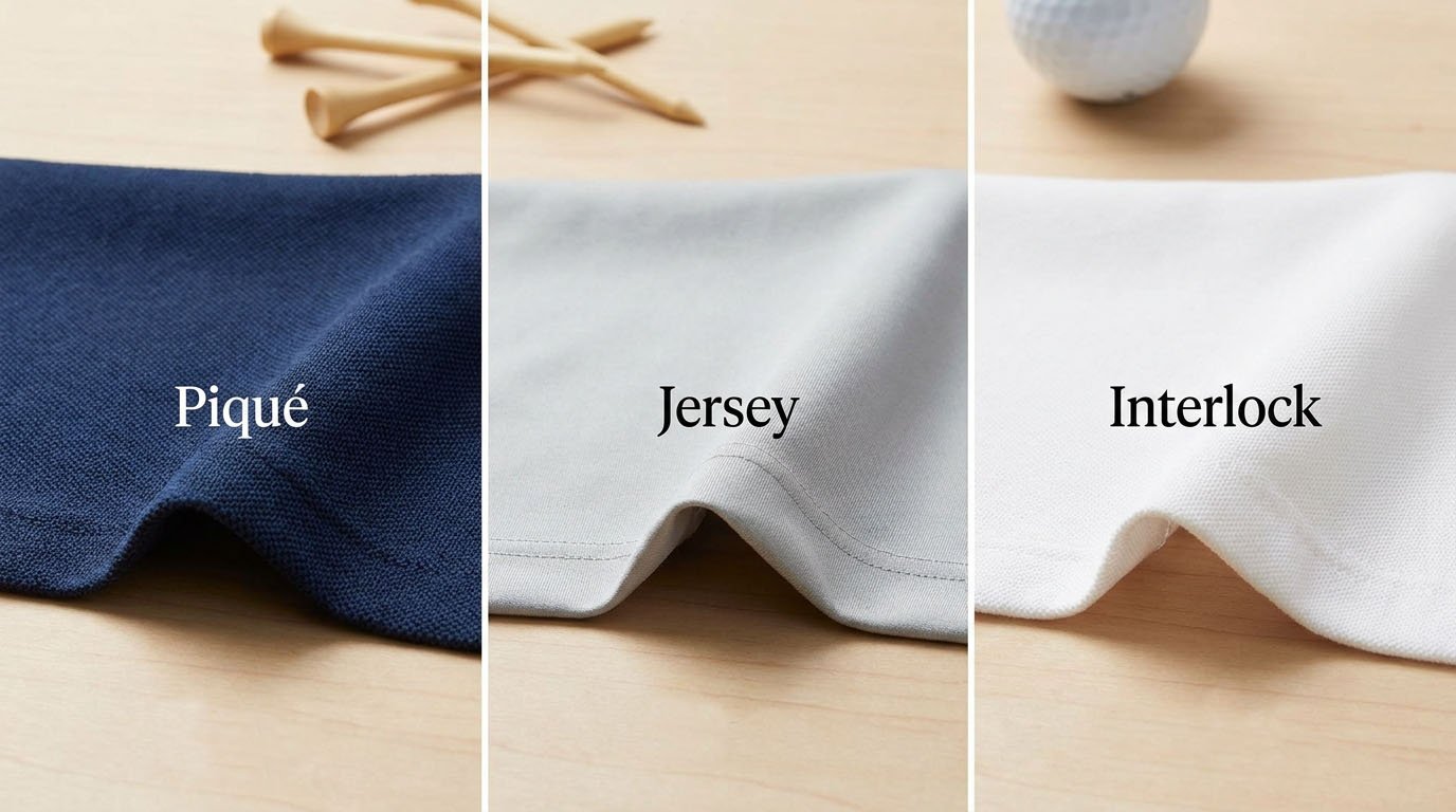 Fabric knit structure comparison for polo shirts