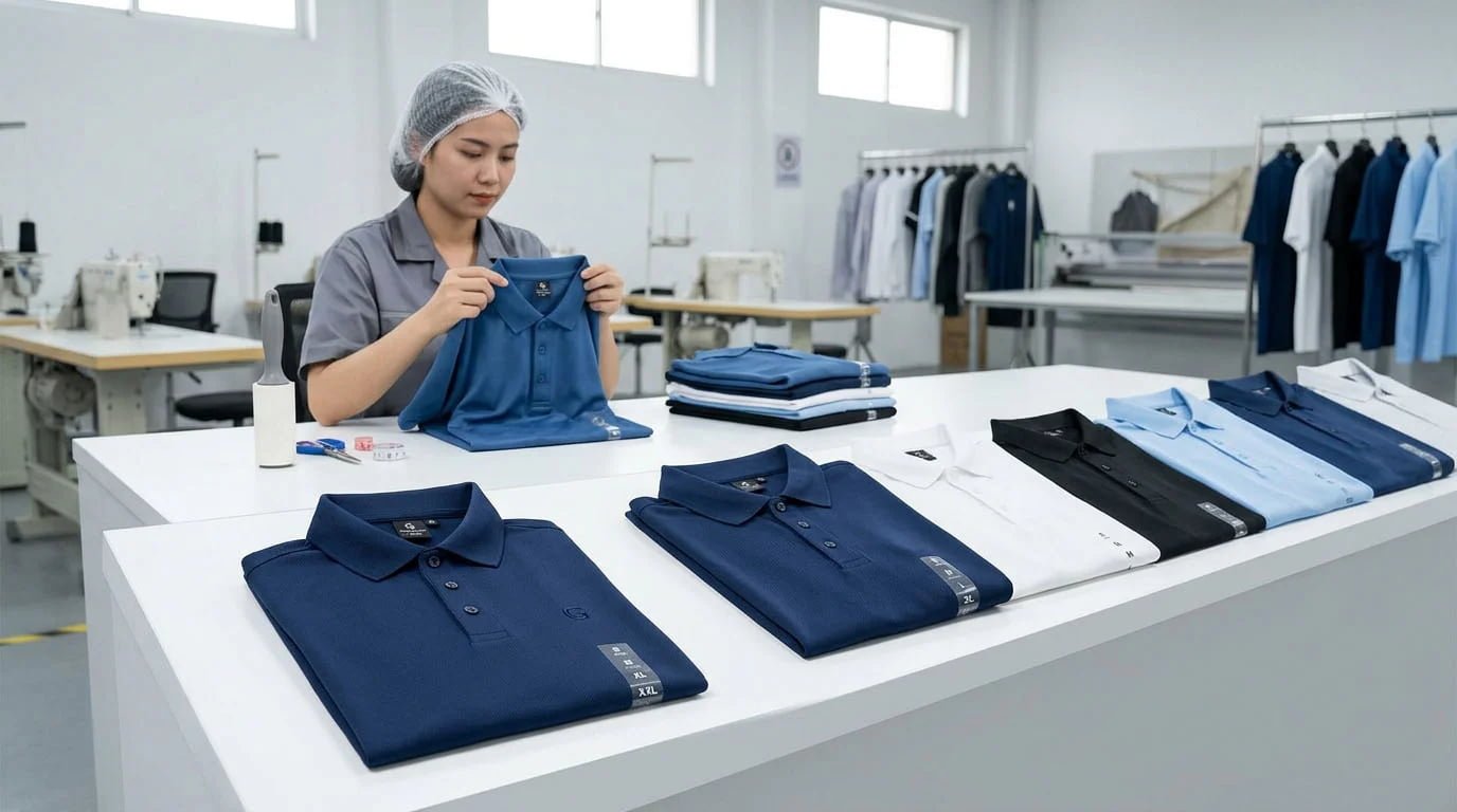golf apparel sample to bulk production