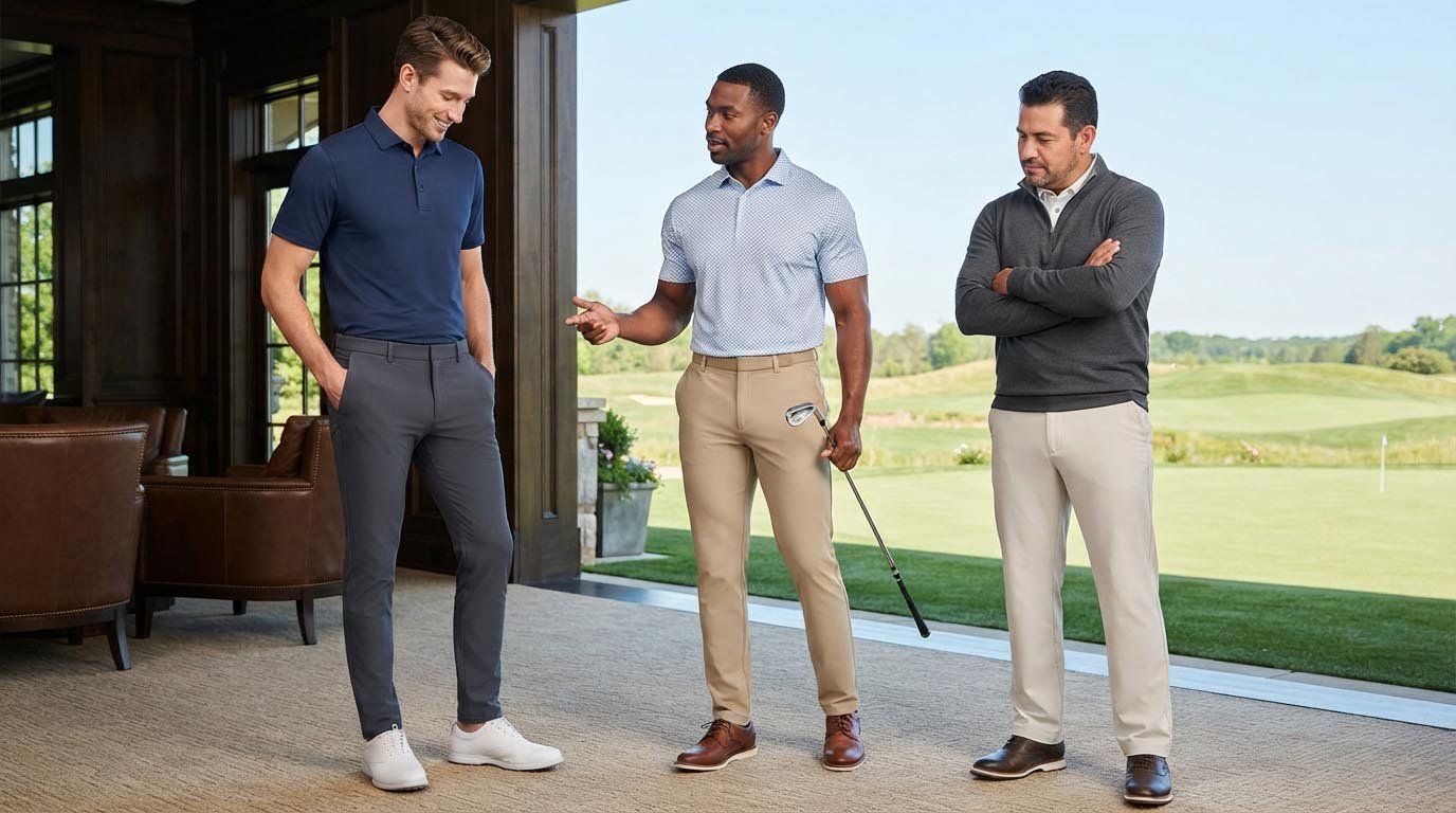 Golf Pants Fit Selection Decision Matrix Decision tree flowchart for selecting golf pants fit type
