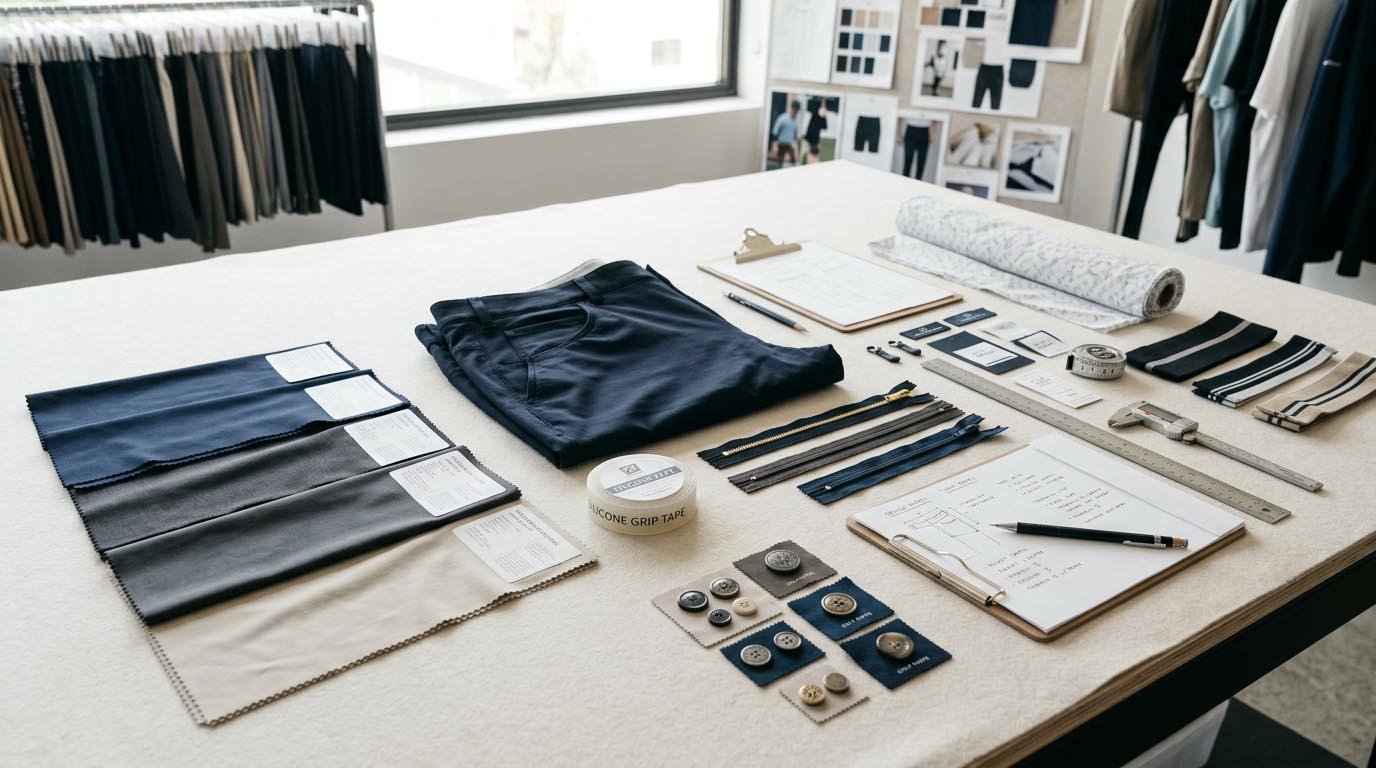 Fabric selection and prototype sampling process