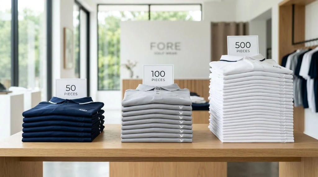 Golf Polo MOQ Guide: 50 vs 100 vs 500 Pieces – Which Is Right for Your Brand?
