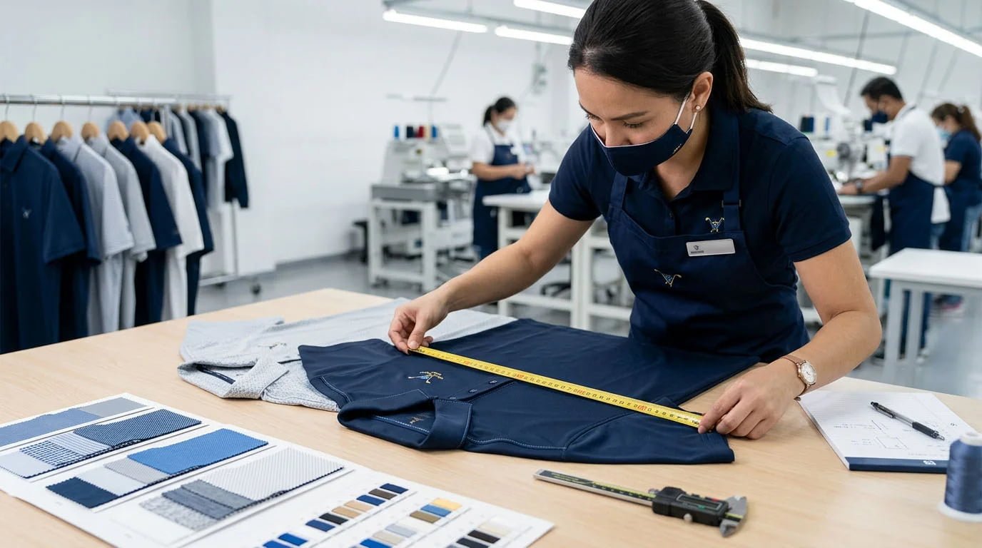 Golf apparel quality control USA vs China