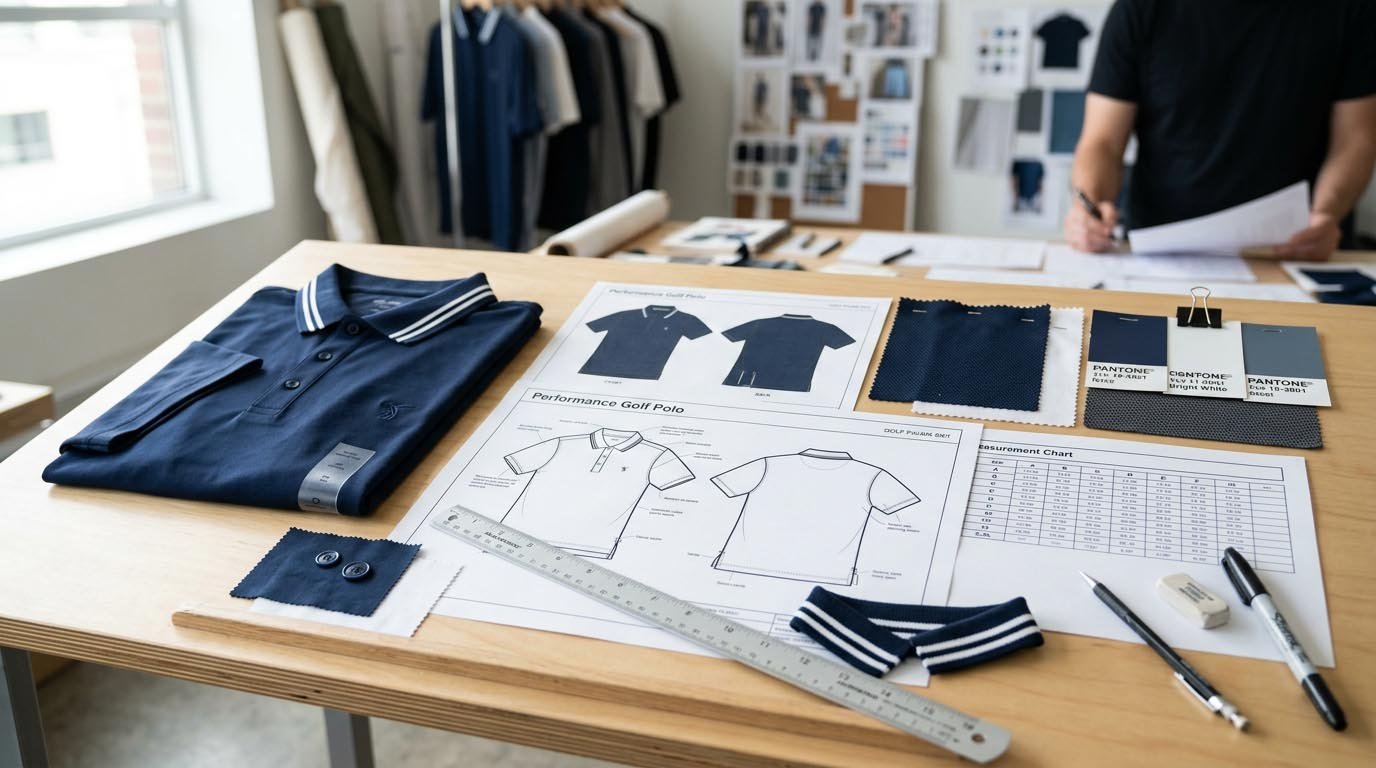 Golf polo production-ready tech pack