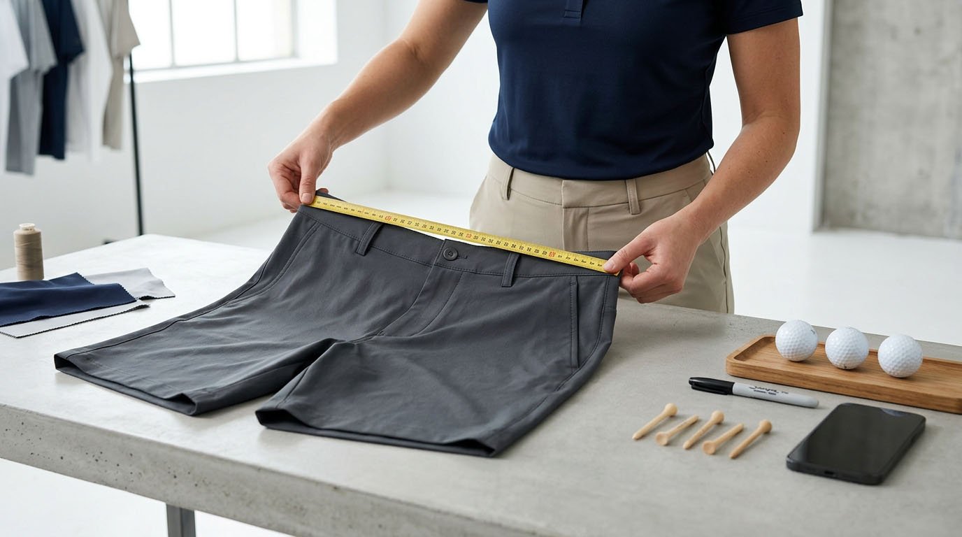 Golf shorts waistband sample testing