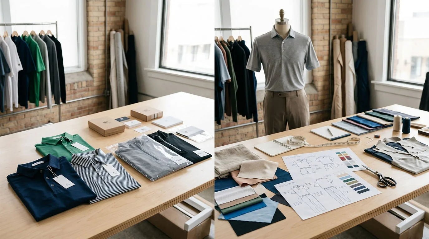 Private label vs custom golf apparel manufacturing