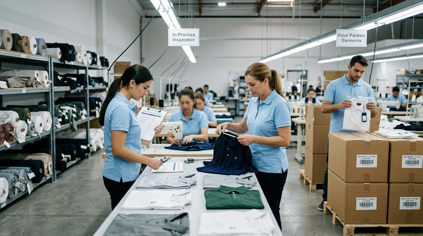 Golf apparel quality control inspection golf apparel quality control inspection