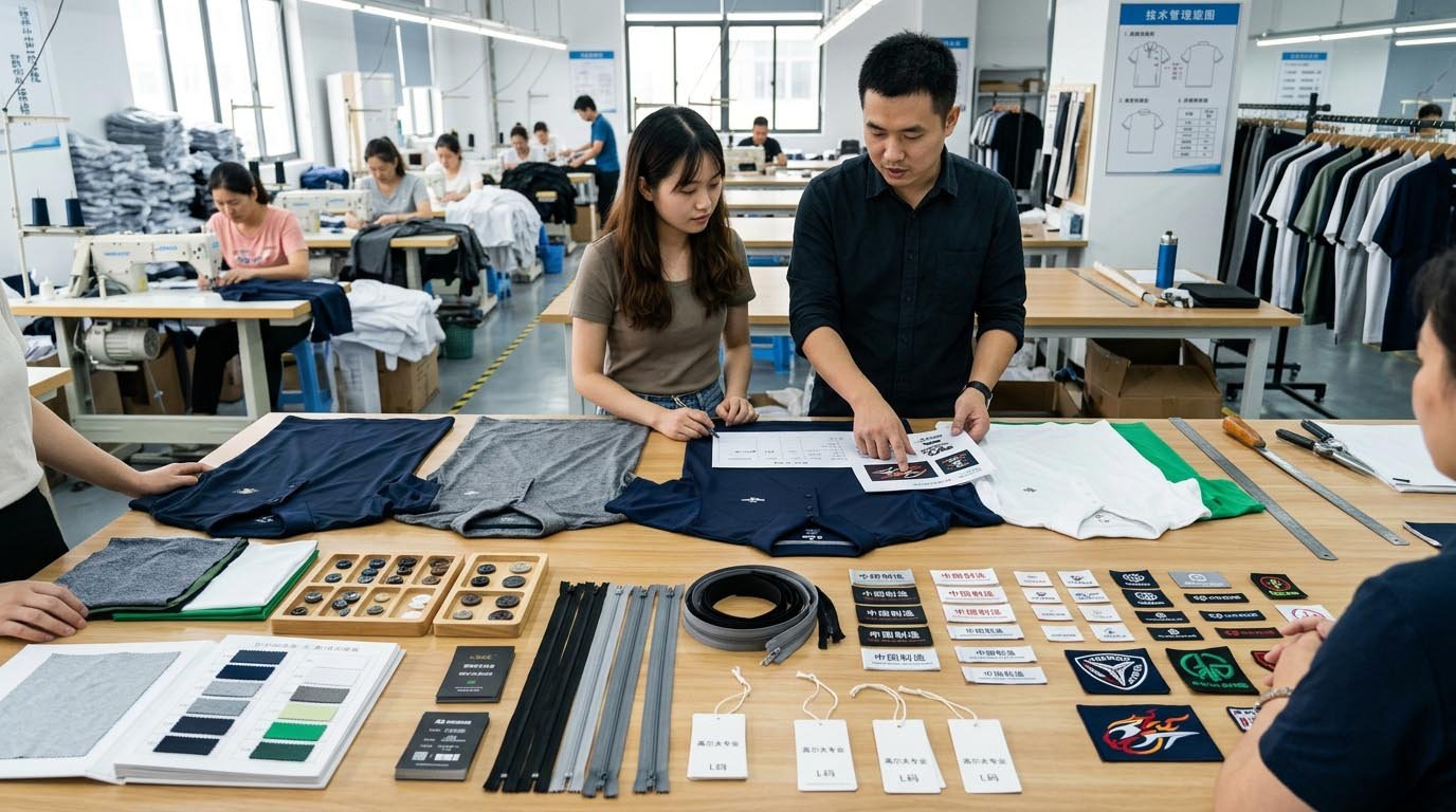 golf apparel supply chain in China