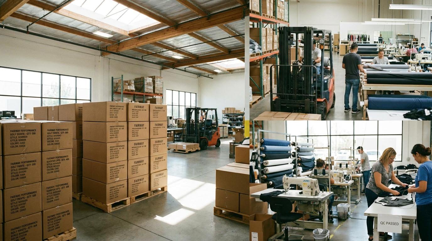 golf clothing production cost