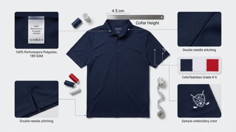Key Specifications to Check Before Sourcing Golf Polo Shirts: Fabric, Fit, Moisture Wicking & Customization