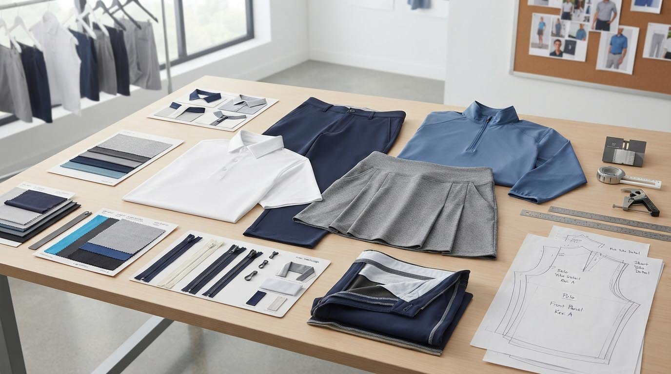 Golf Apparel Fabric Fit and Construction Requirements Golf polo golf shorts and skort fabric and construction comparison