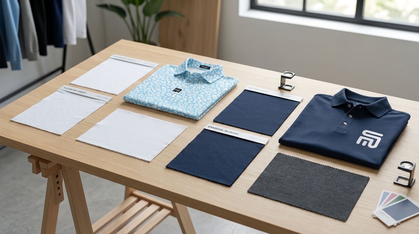Polyester jersey piqué and cotton golf shirt fabrics for sublimation and screen printing