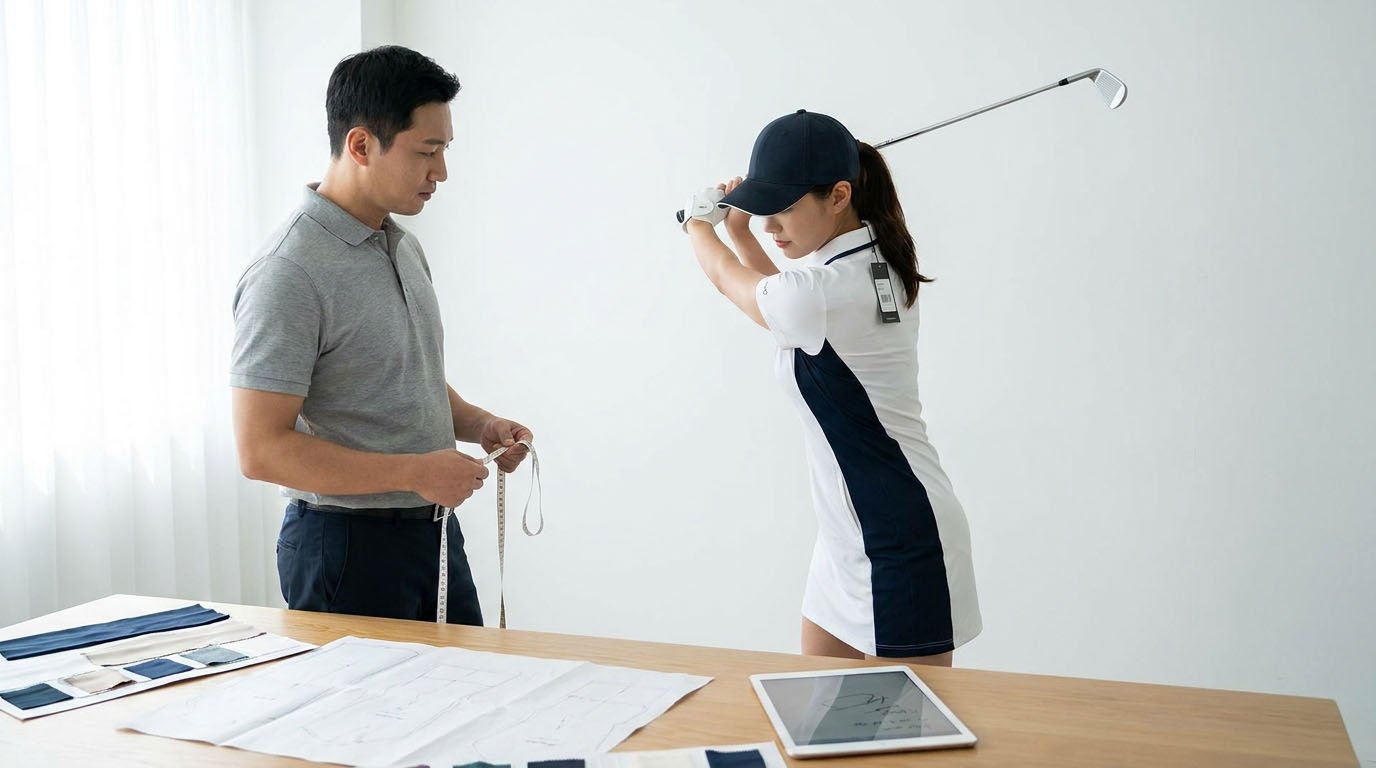 Golf dress built-in shorts construction attachment methods gusset and leg openings