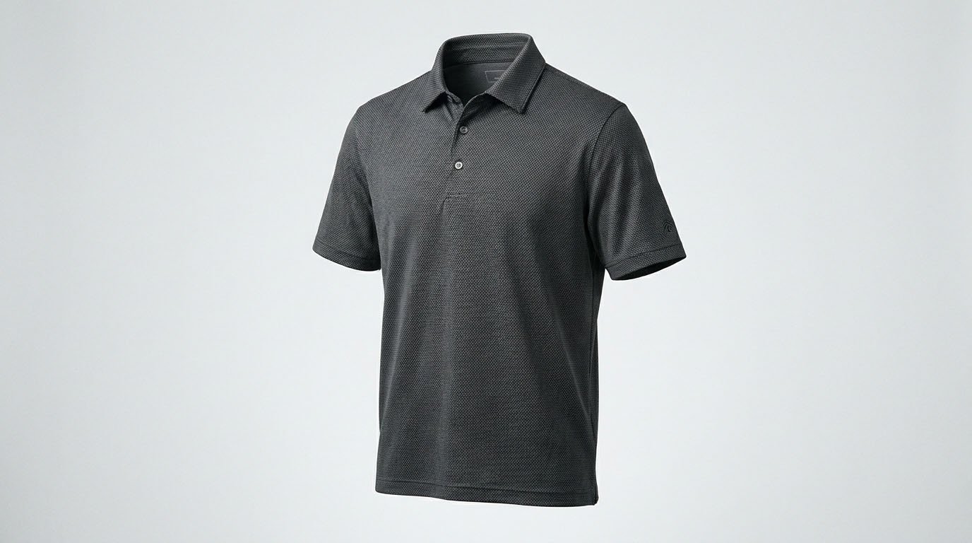 Jacquard golf polo fabric texture and pattern Jacquard golf polo fabric texture and pattern close-up for private label brands