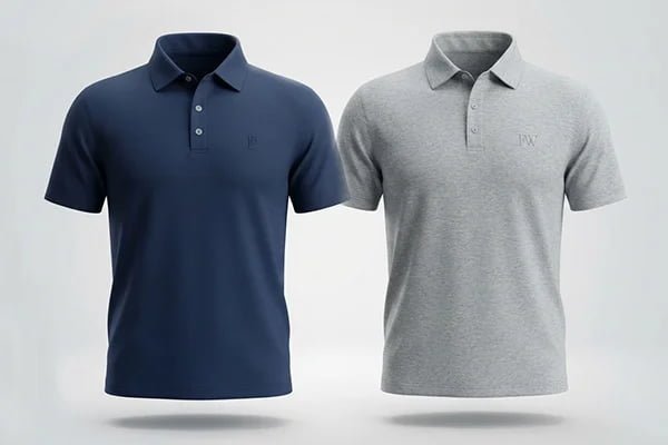 Jersey and interlock golf polo fabric and shirt styles