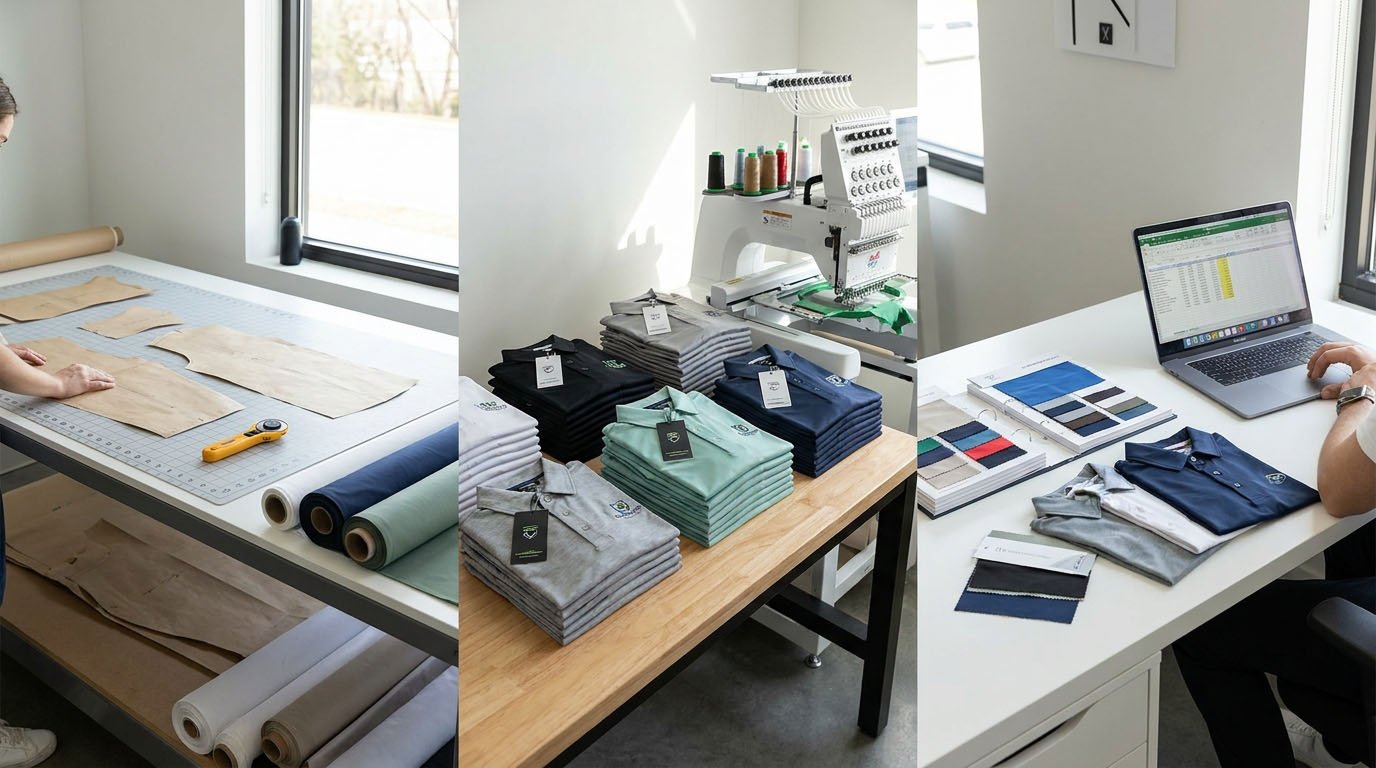 domestic cut and sew versus private label golf apparel production models