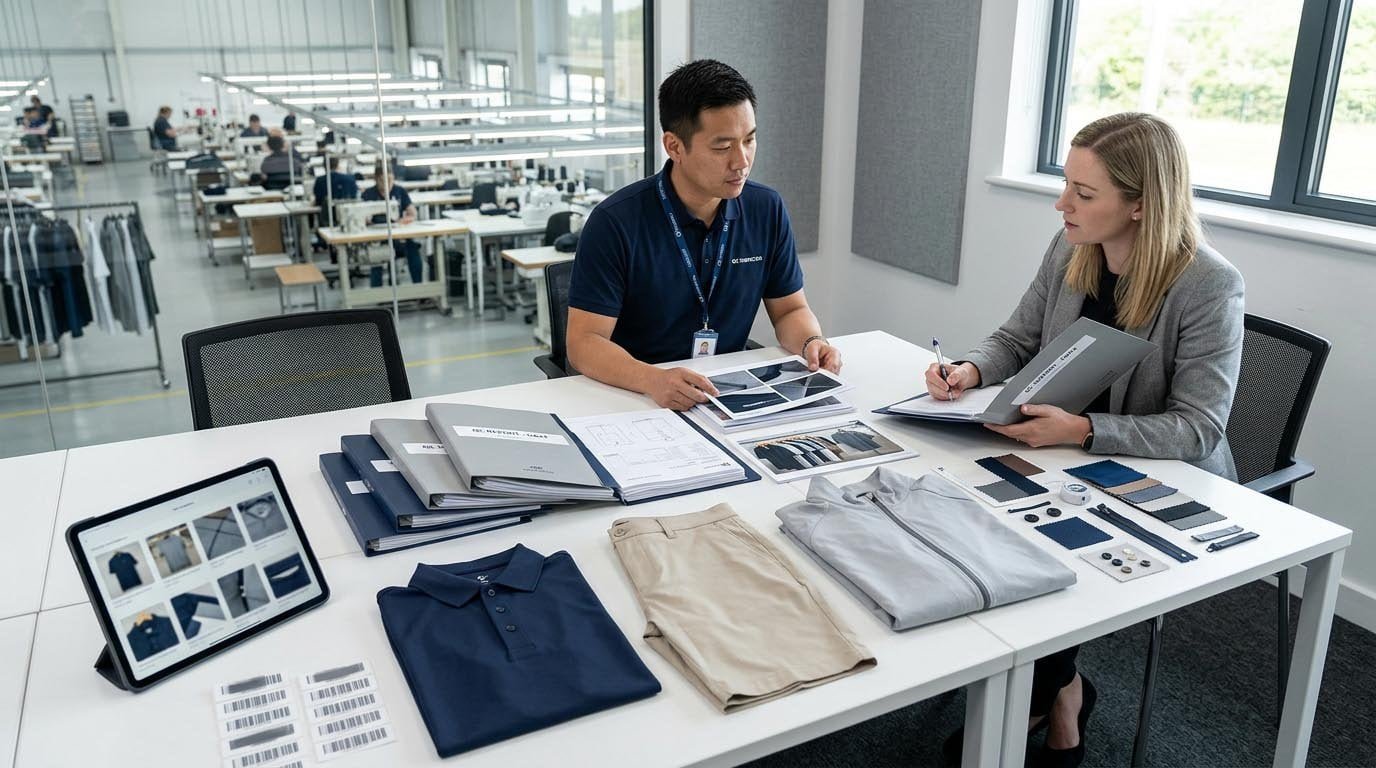 golf apparel factory QC evidence pack