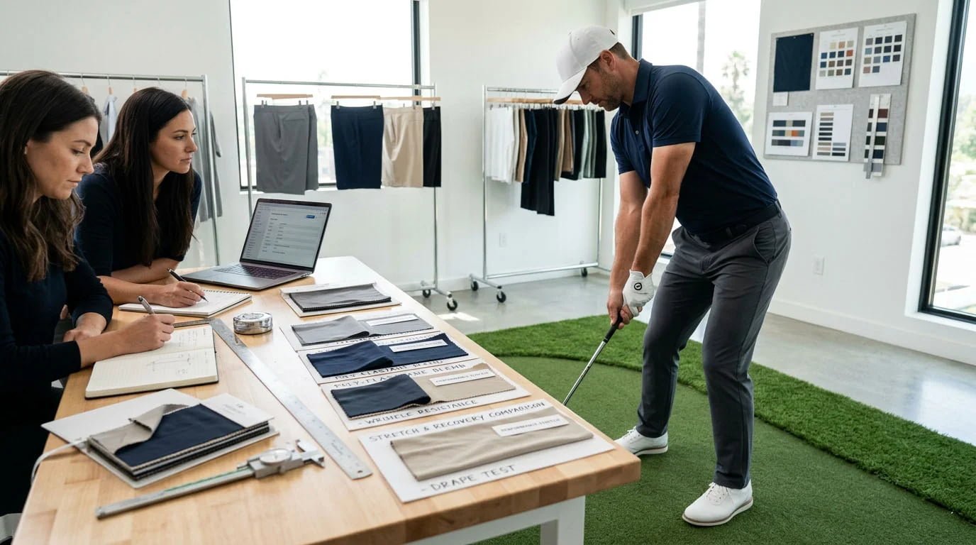 golf pants fabric performance and movement
