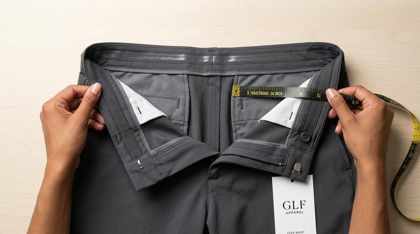 golf shorts waistband sample inspection